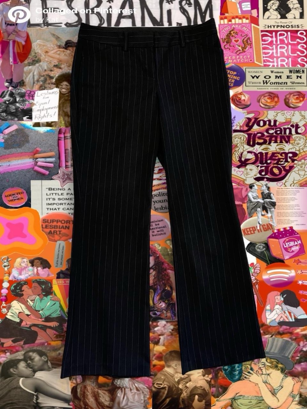 Dark Navy Pinstripe Trousers